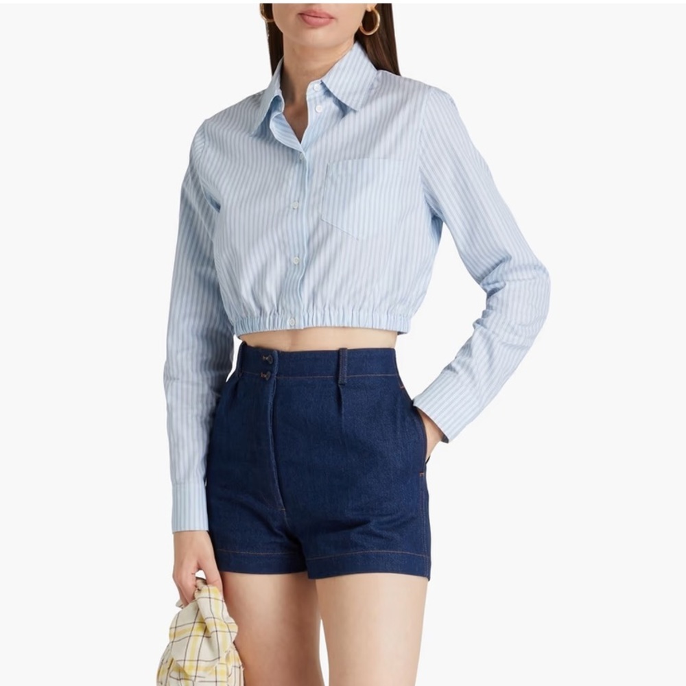 Maje Blue Striped Blouse